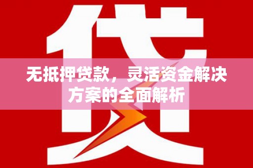 苍溪无抵押贷款，灵活资金解决方案的全面解析