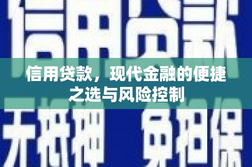 崁顶信用贷款，现代金融的便捷之选与风险控制