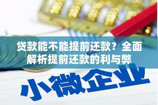 偃师贷款能不能提前还款？全面解析提前还款的利与弊