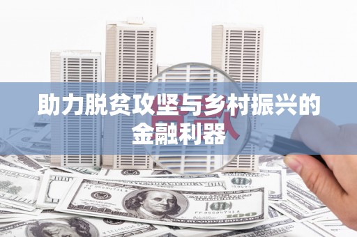 独山助力脱贫攻坚与乡村振兴的金融利器