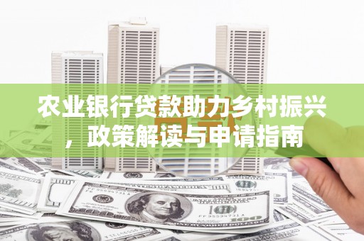 小店农业银行贷款助力乡村振兴，政策解读与申请指南